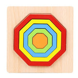 Baby Educational Wooden Toys Montessori Early Learning Rainbow Wooden 3d Puzzle Board Game Preschool Toys For Children