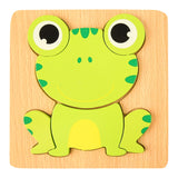 High Quality 3D Wooden Puzzles Educational Cartoon Animals Early Learning Cognition Intelligence Puzzle Game For Children Toys