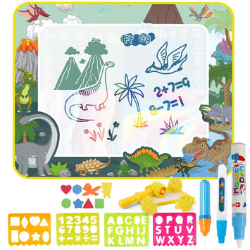 Coolplay Magic Water Drawing Mat Coloring Doodle Mat with Magic Pens Montessori Toys Painting Board Educational Toys for Kids
