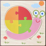 High Quality 3D Wooden Puzzles Educational Cartoon Animals Early Learning Cognition Intelligence Puzzle Game For Children Toys